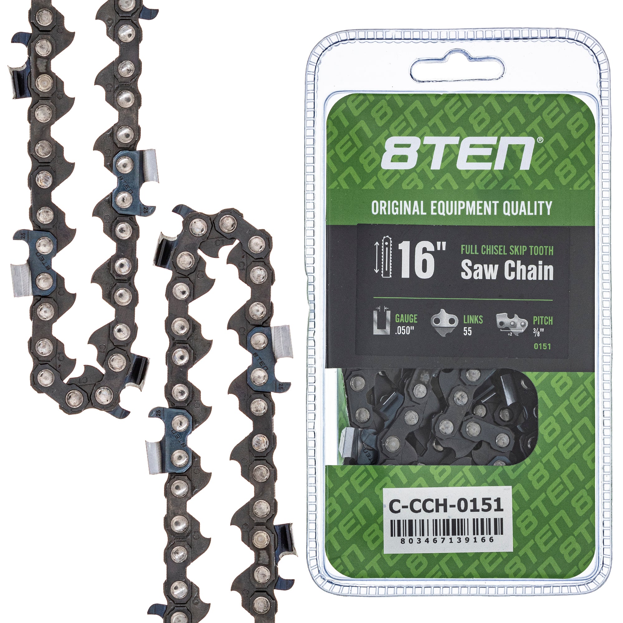 Chainsaw Chain 16 Inch .050 3/8 55DL for zOTHER Stens Oregon MSE MS Mac Lumberjack 8TEN 810-CCC2373H