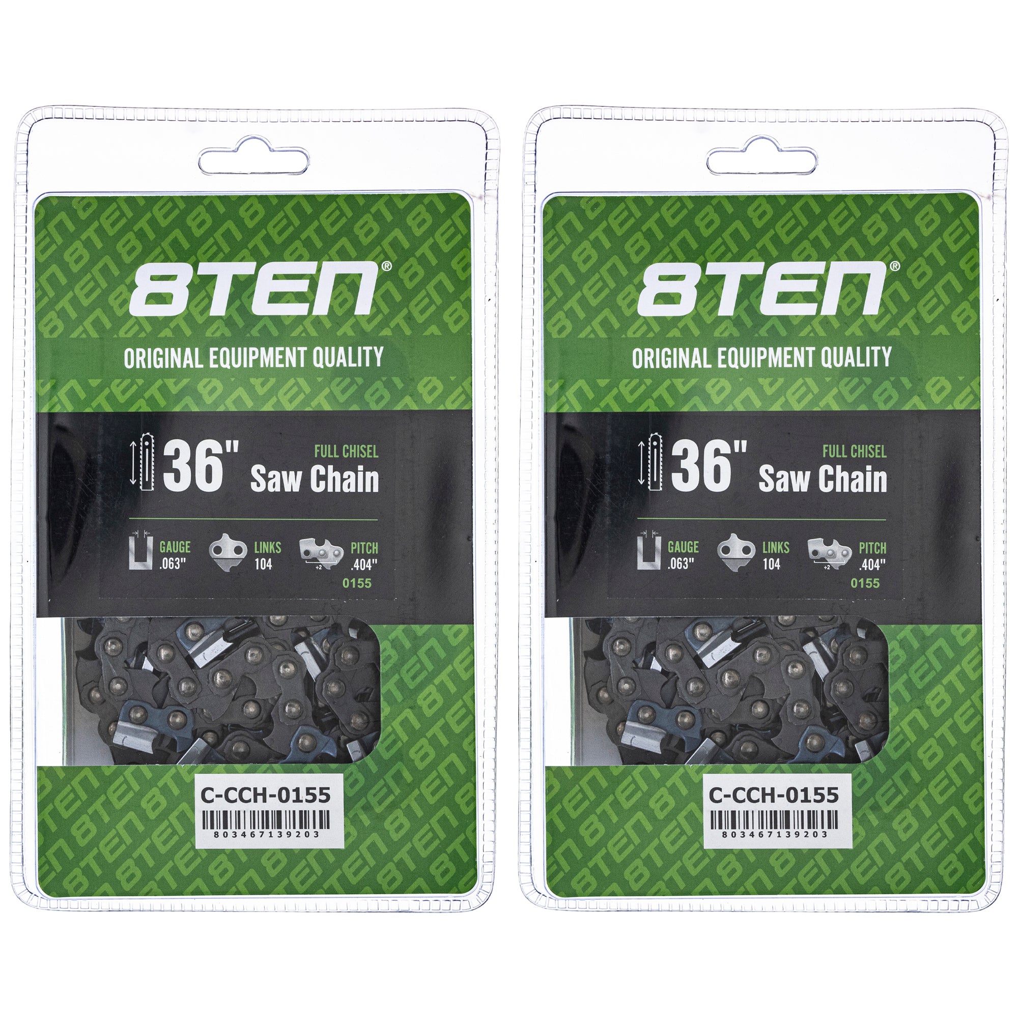 Chainsaw Chain 36 Inch .063 .404 104DL 2-Pack for zOTHER MS 090 088 084 8TEN 810-CCC2377H