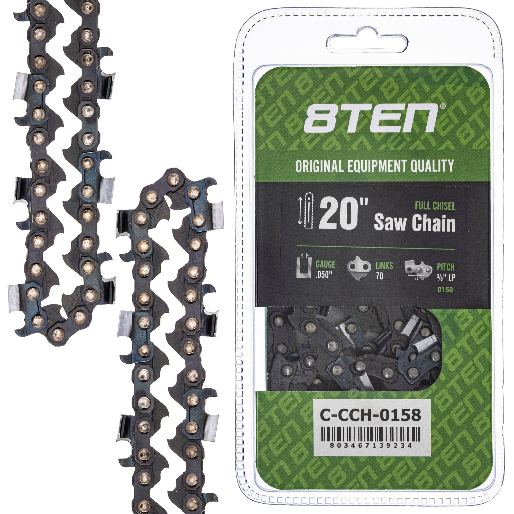 Chainsaw Chain 20 Inch .050 3/8 LP 70DL for zOTHER Stens Ref No Oregon Ref. Oregon Echo 8TEN 810-CCC2370H