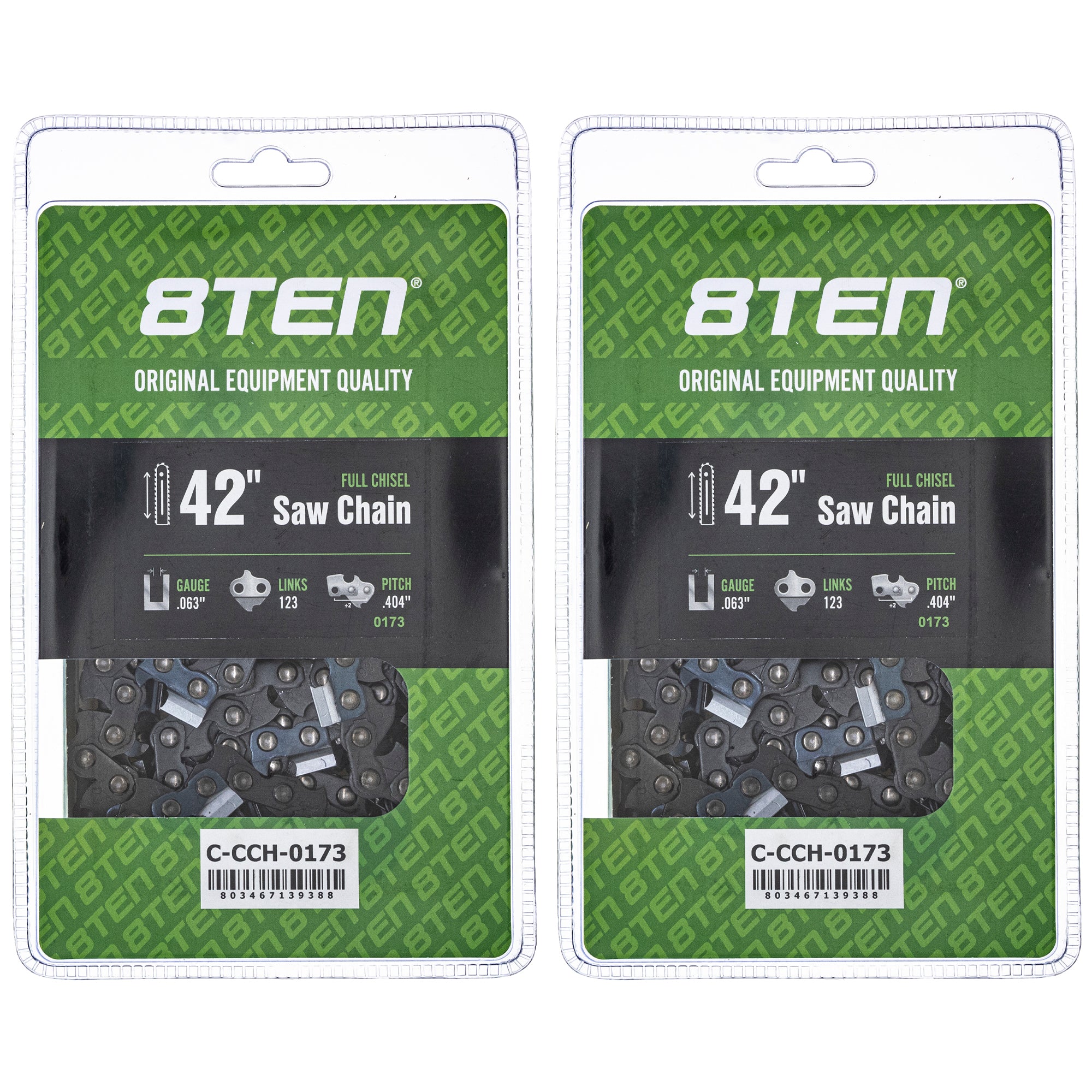 Chainsaw Chain 42 Inch .063 .404 123DL 2-Pack for zOTHER MS 088 084 8TEN 810-CCC2395H