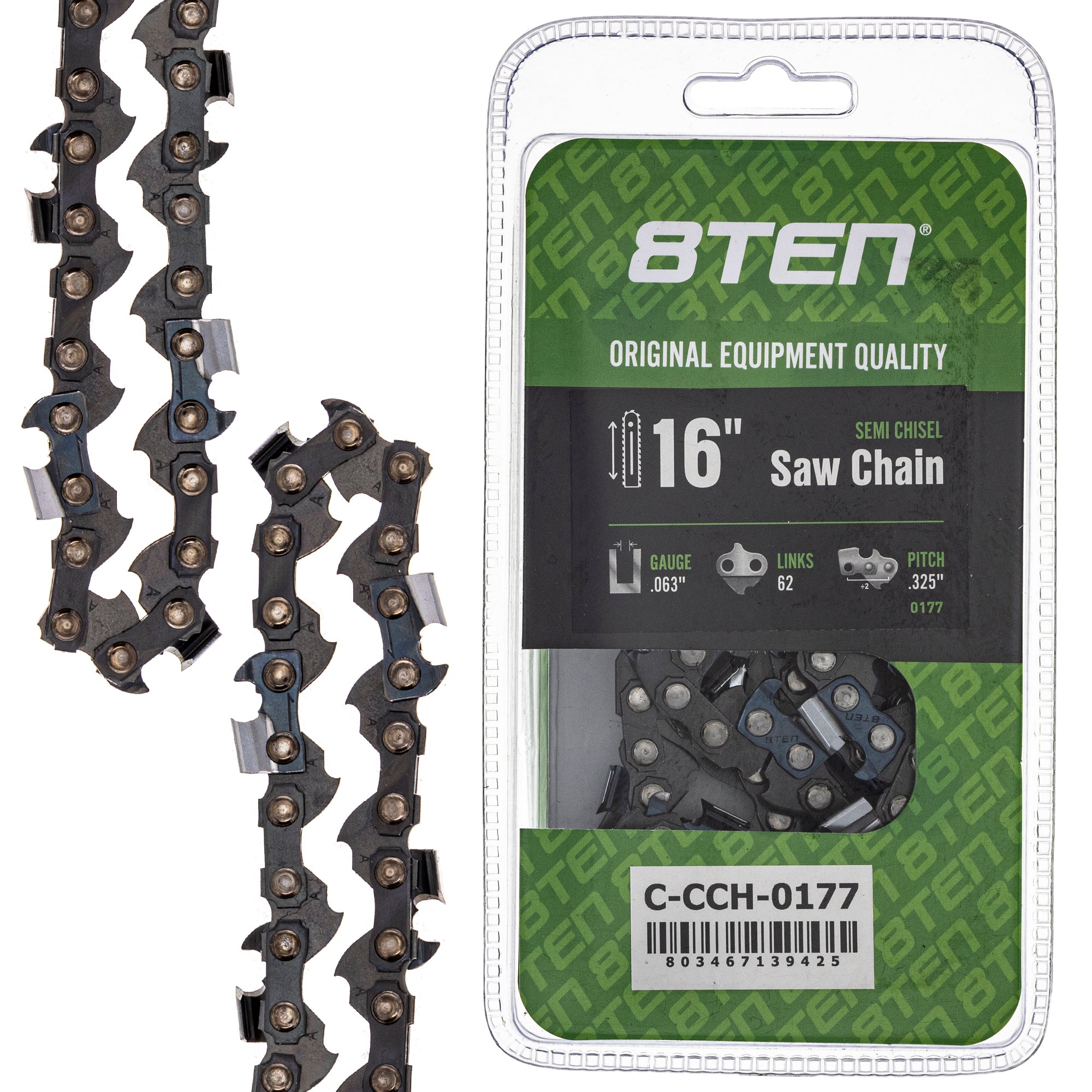 Chainsaw Chain 16 Inch .063 .325 62DL for zOTHER Oregon MS 25 070 025 8TEN 810-CCC2399H