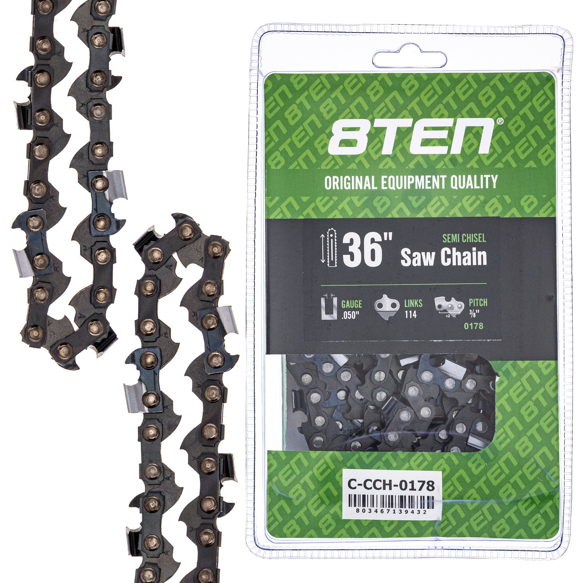 Chainsaw Chain 36 Inch .050 3/8 114DL for zOTHER MS 36 088 066 8TEN 810-CCC2390H