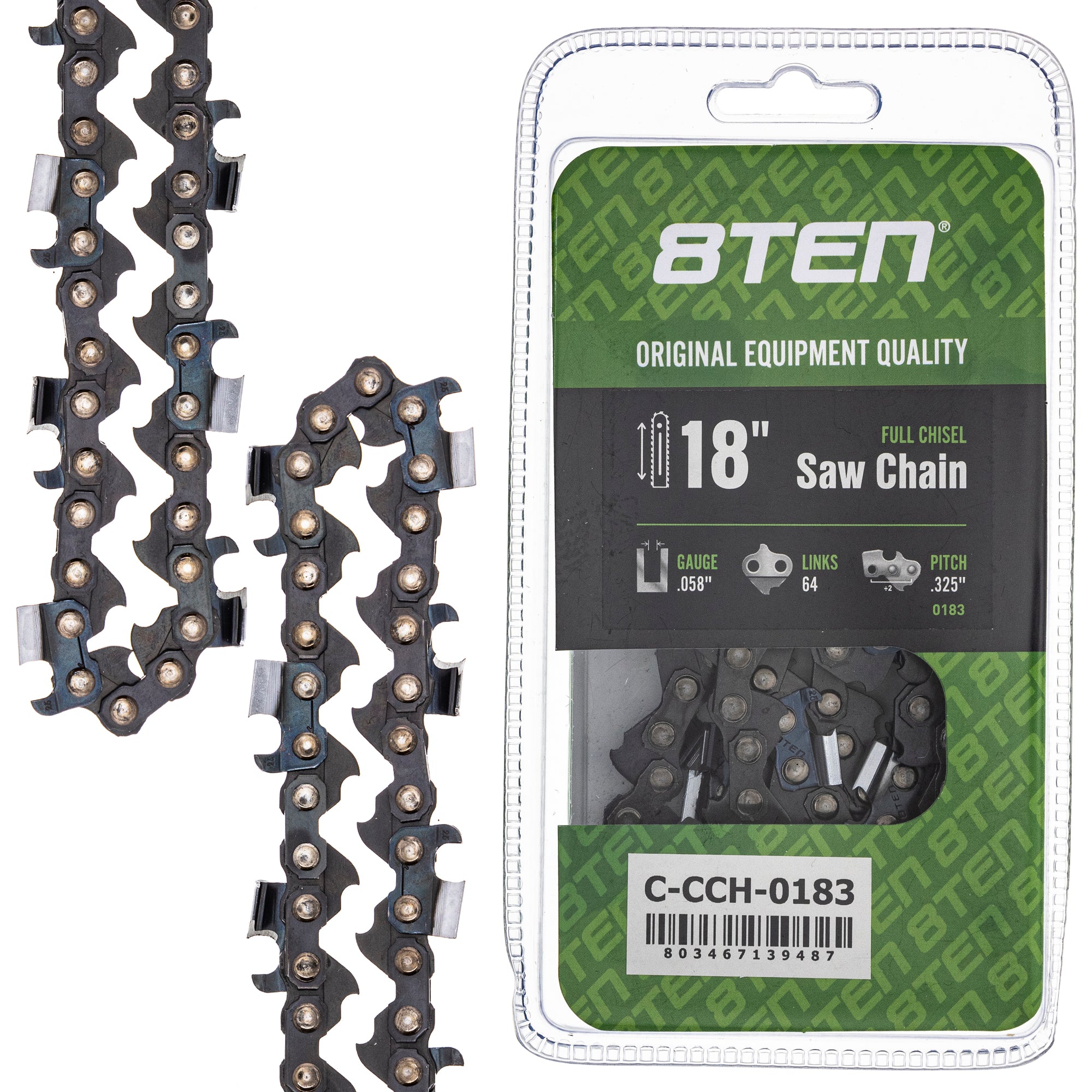 Chainsaw Chain 18 Inch .058 .325 64DL for zOTHER Oregon PS EA6101P53G EA6100PREG 8TEN 810-CCC2305H