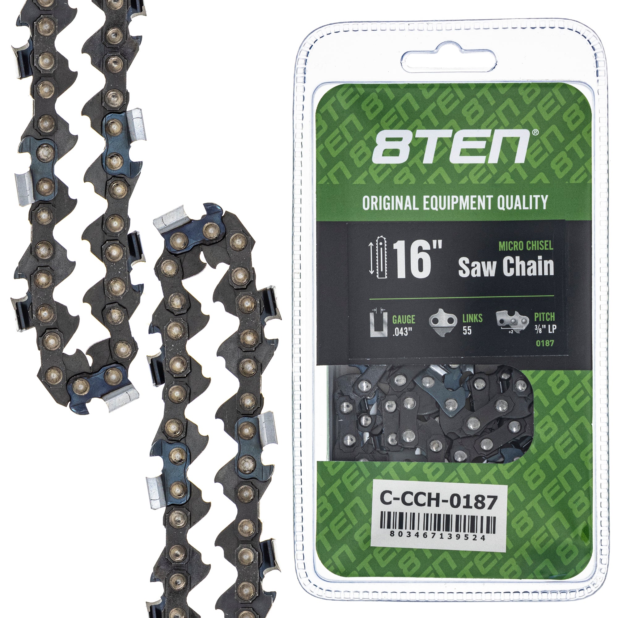 Chainsaw Chain 16 Inch .043 3/8 LP 55DL for zOTHER Stens Oregon MSE MS HT E 8TEN 810-CCC2309H