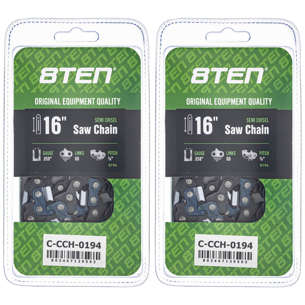 Chainsaw Chain 16 Inch .058 3/8 60DL For 73LPX060G | 8TEN