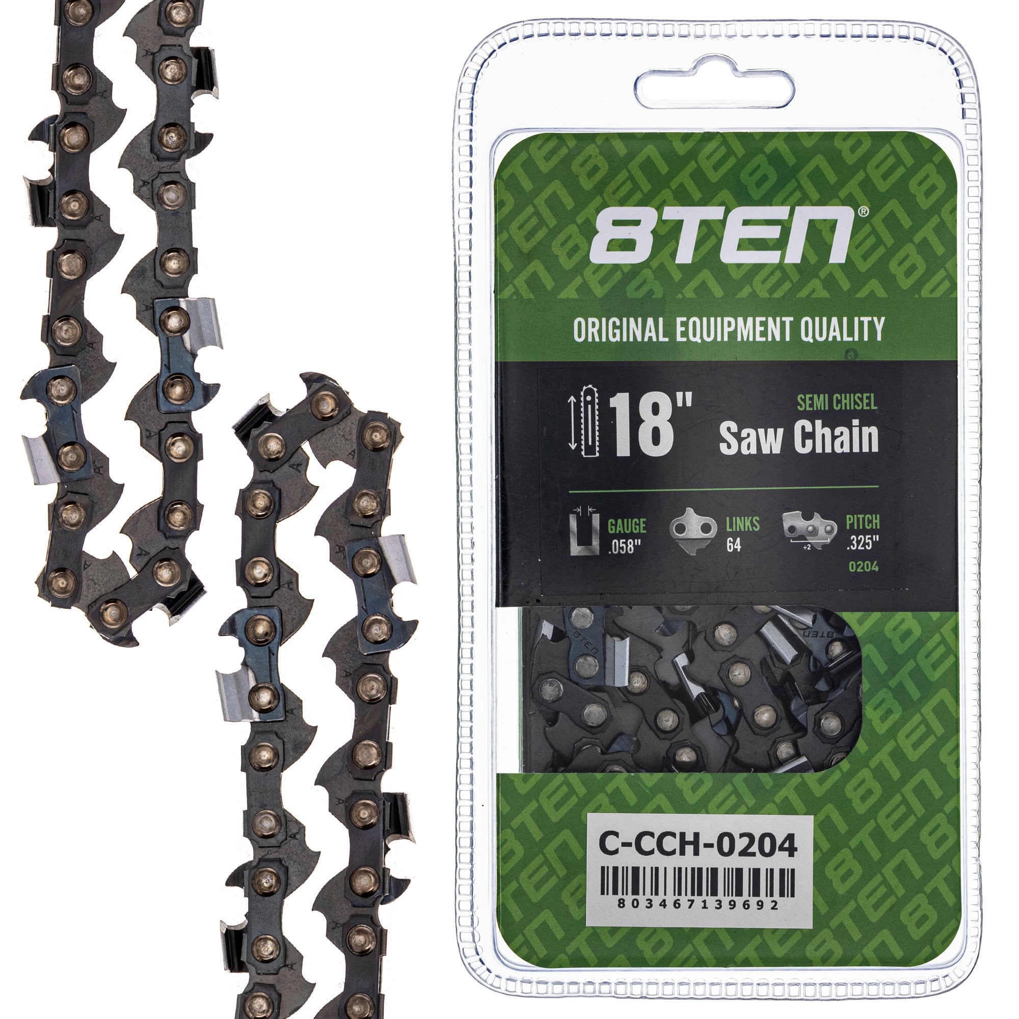Chainsaw Chain 18 Inch .058 .325 64DL for zOTHER Oregon PS EA6101P53G EA6100PREG 8TEN 810-CCC2426H