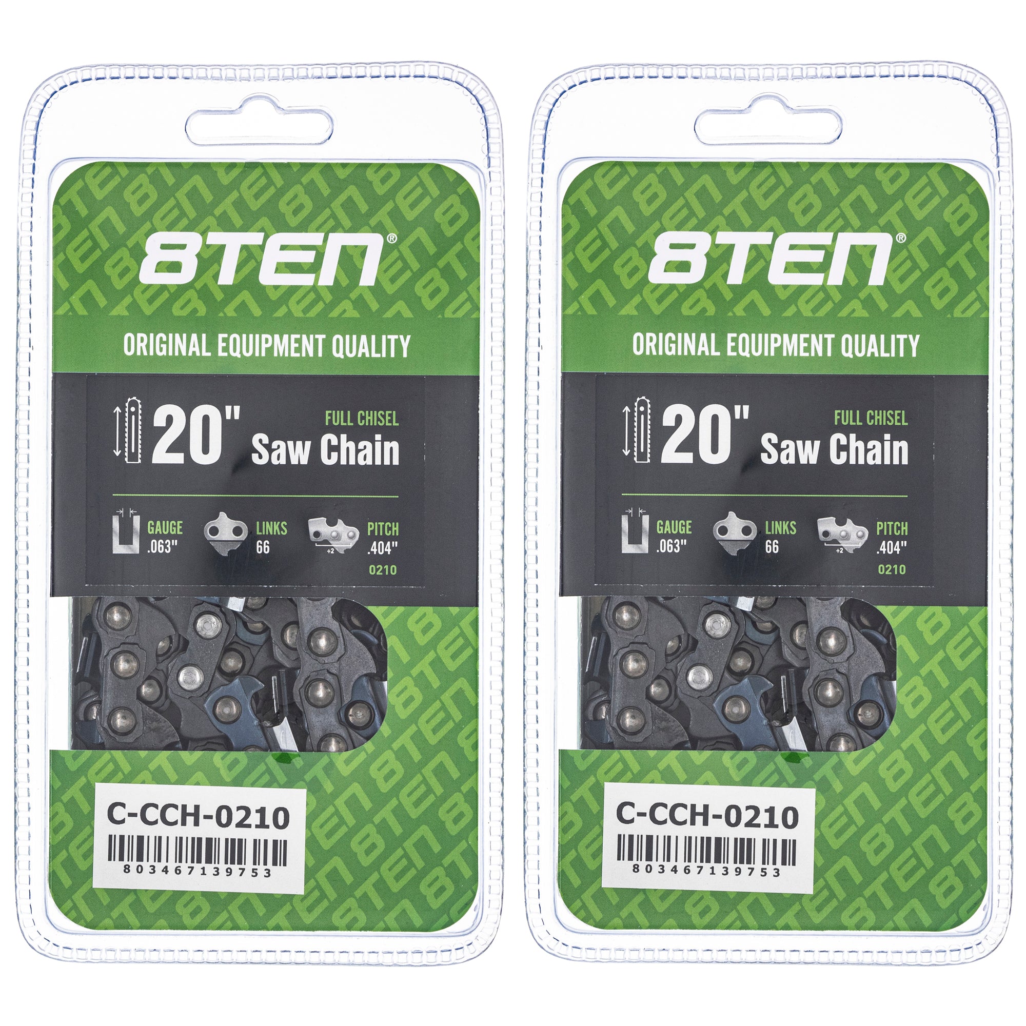 Chainsaw Chain 20 Inch .063 .404 66DL 2-Pack for zOTHER MS 066 8TEN 810-CCC2432H