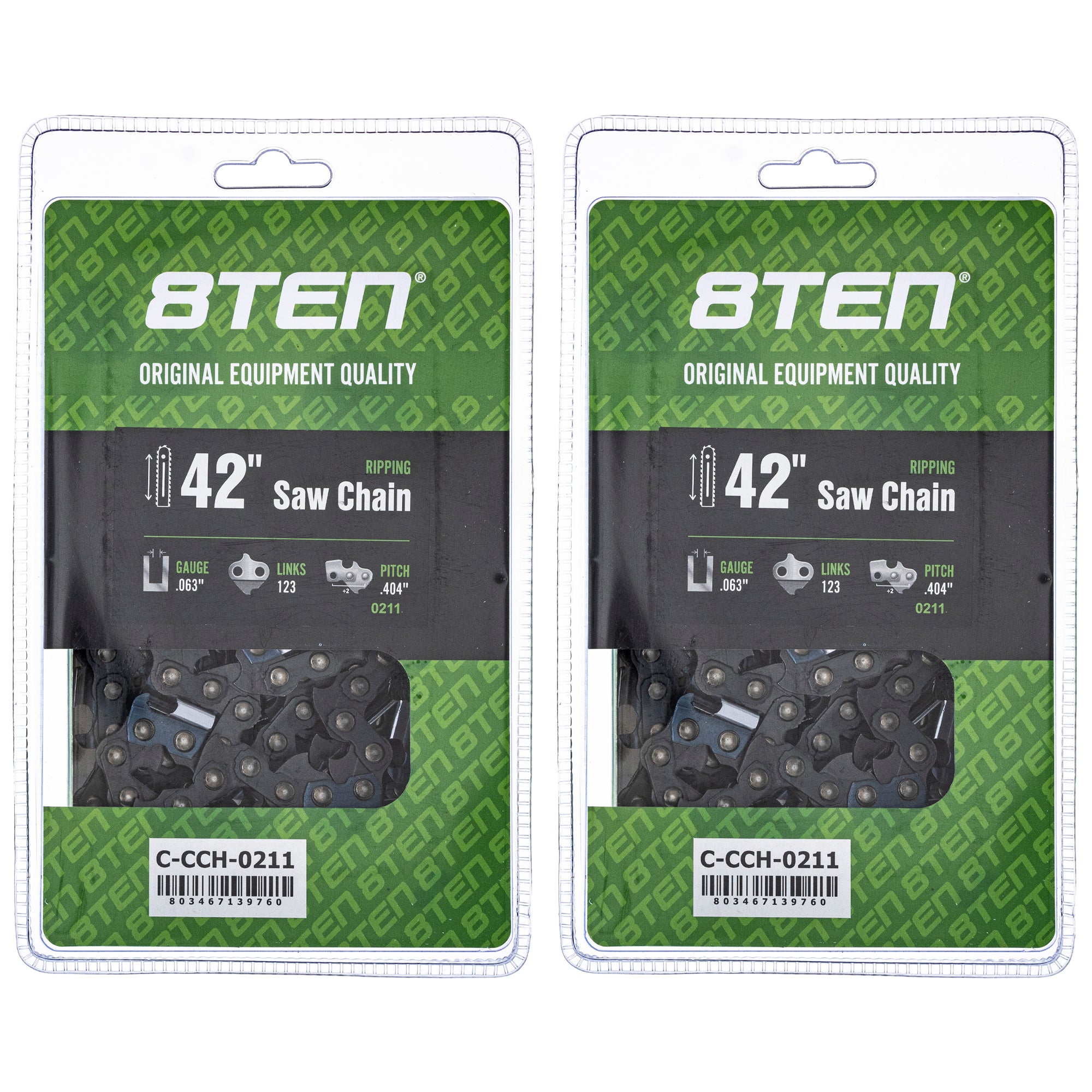 Chainsaw Chain 42 Inch .063 .404 123DL 2-Pack for zOTHER MS 088 084 8TEN 810-CCC2433H