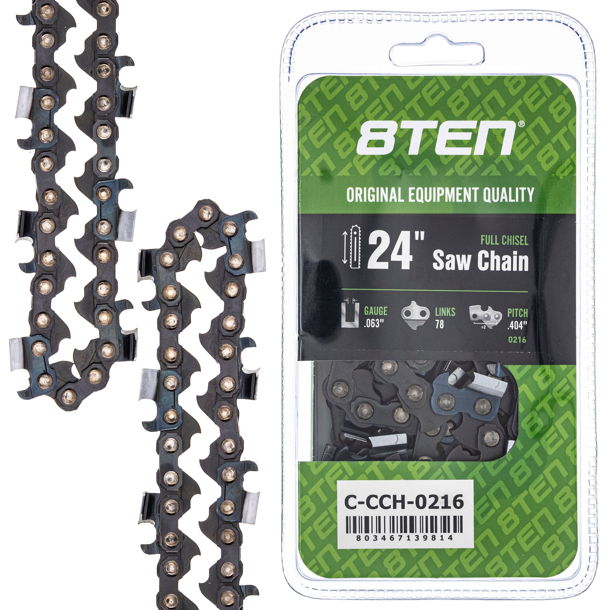 Chainsaw Chain 24 Inch .063 .404 78DL for 8TEN 810-CCC2438H