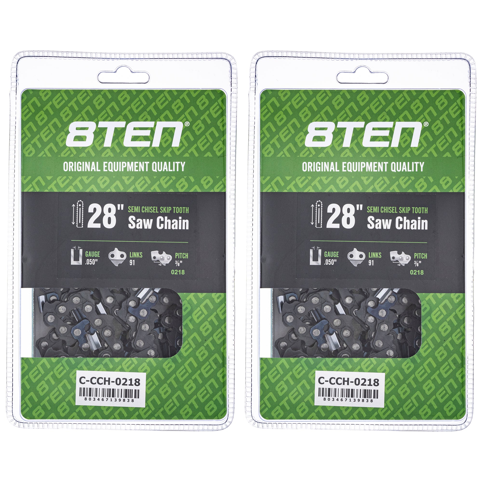 Chainsaw Chain 28 Inch .050 3/8 91DL 2-Pack for zOTHER Oregon MS 066 064 056 8TEN 810-CCC2430H