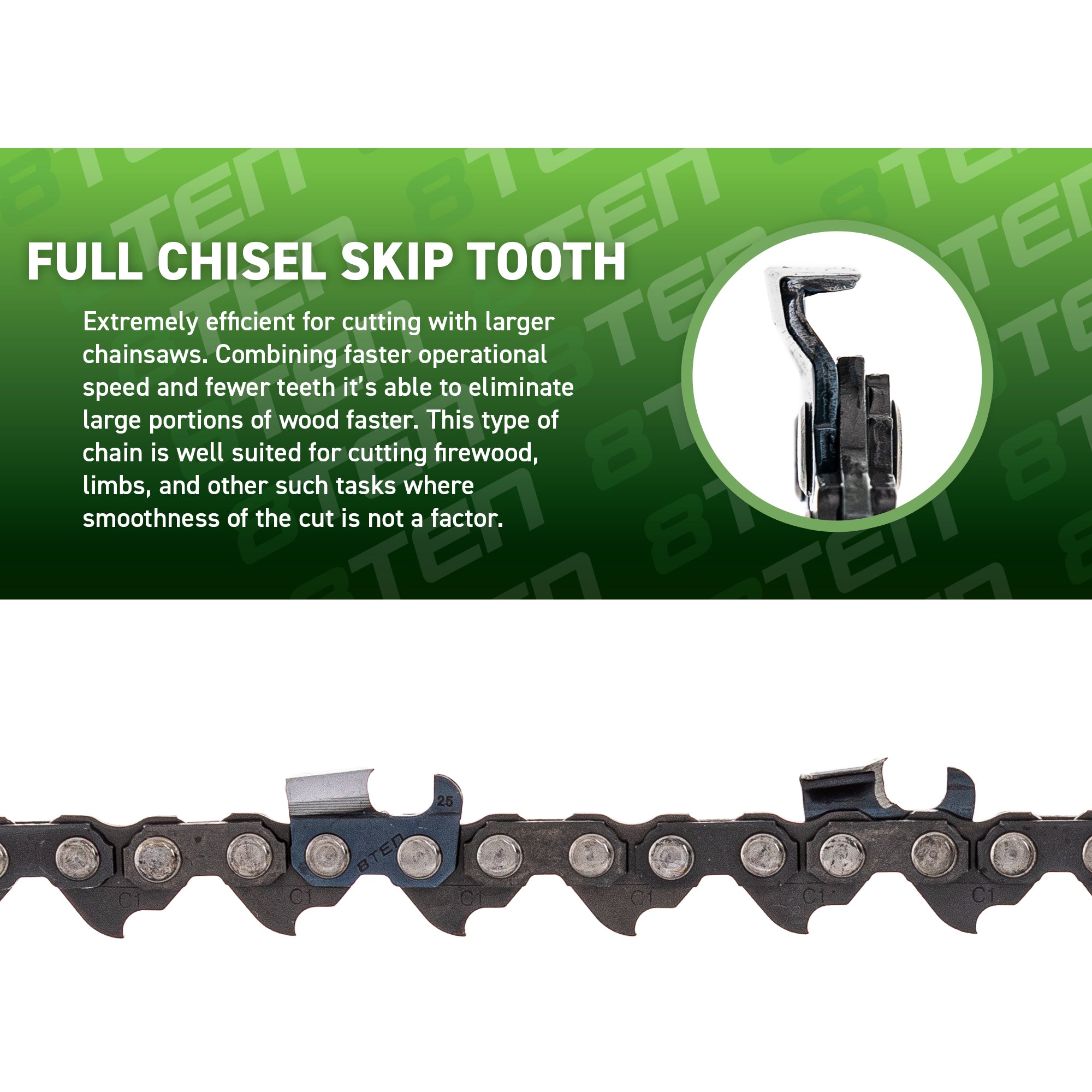 Chainsaw Chain 24 Inch .050 3/8 81DL For Echo | 8TEN