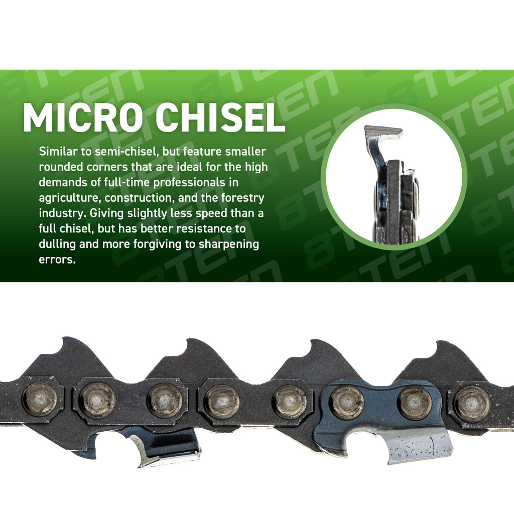 Chainsaw Chain 16 Inch .050 3/8 LP 57DL For Echo | 8TEN