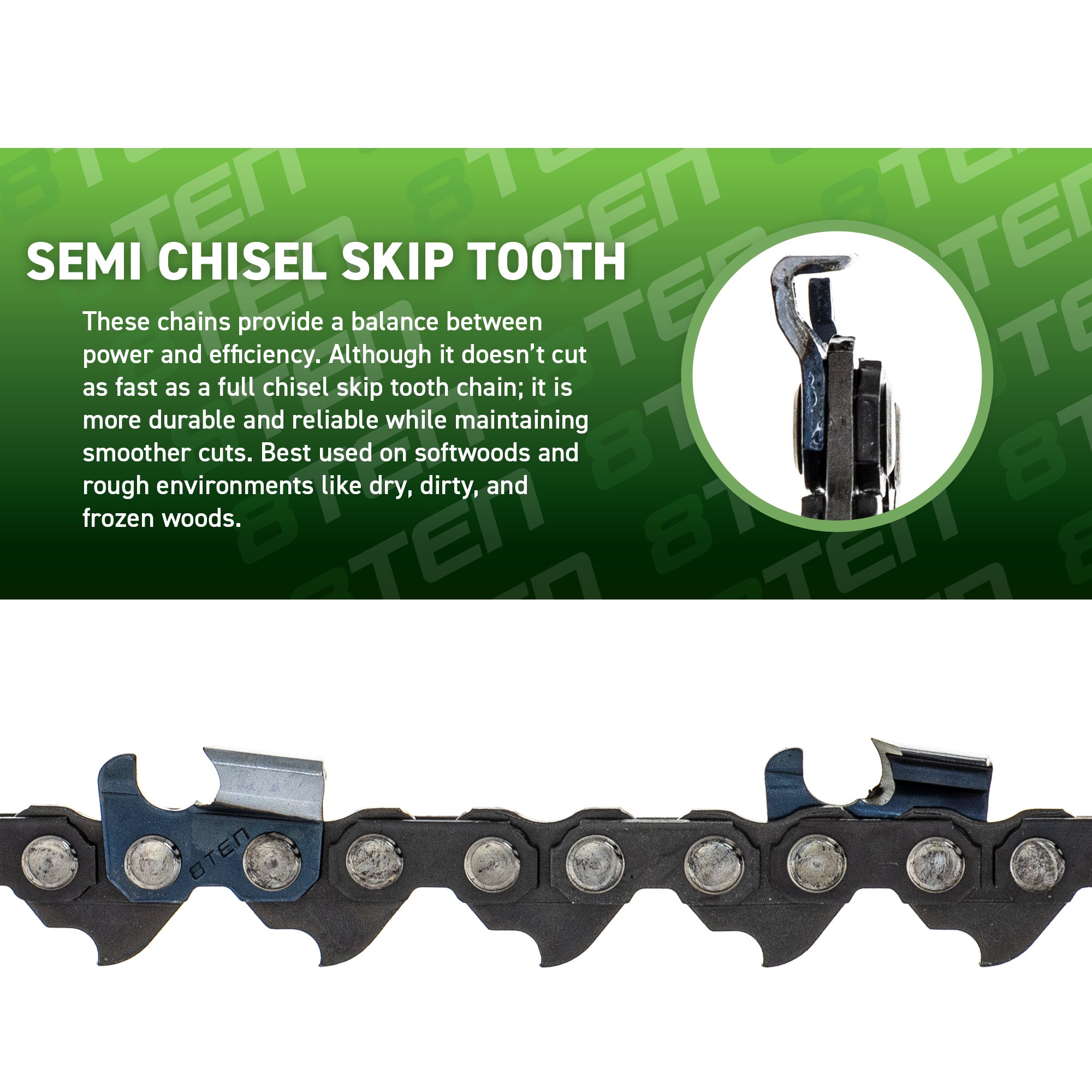 Chainsaw Chain 20 Inch .050 3/8 72DL For Stihl | 8TEN