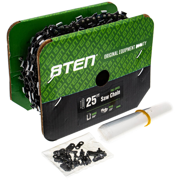 25 Foot Chainsaw Chain Reel .050 .325 For | 8TEN