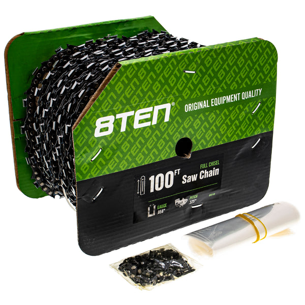 100 Foot Chainsaw Chain Reel .058 .325 For | 8TEN