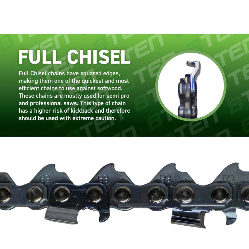 Chainsaw Chain Bulk Reel Full Chisel 25 Foot .058 .325 Pitch