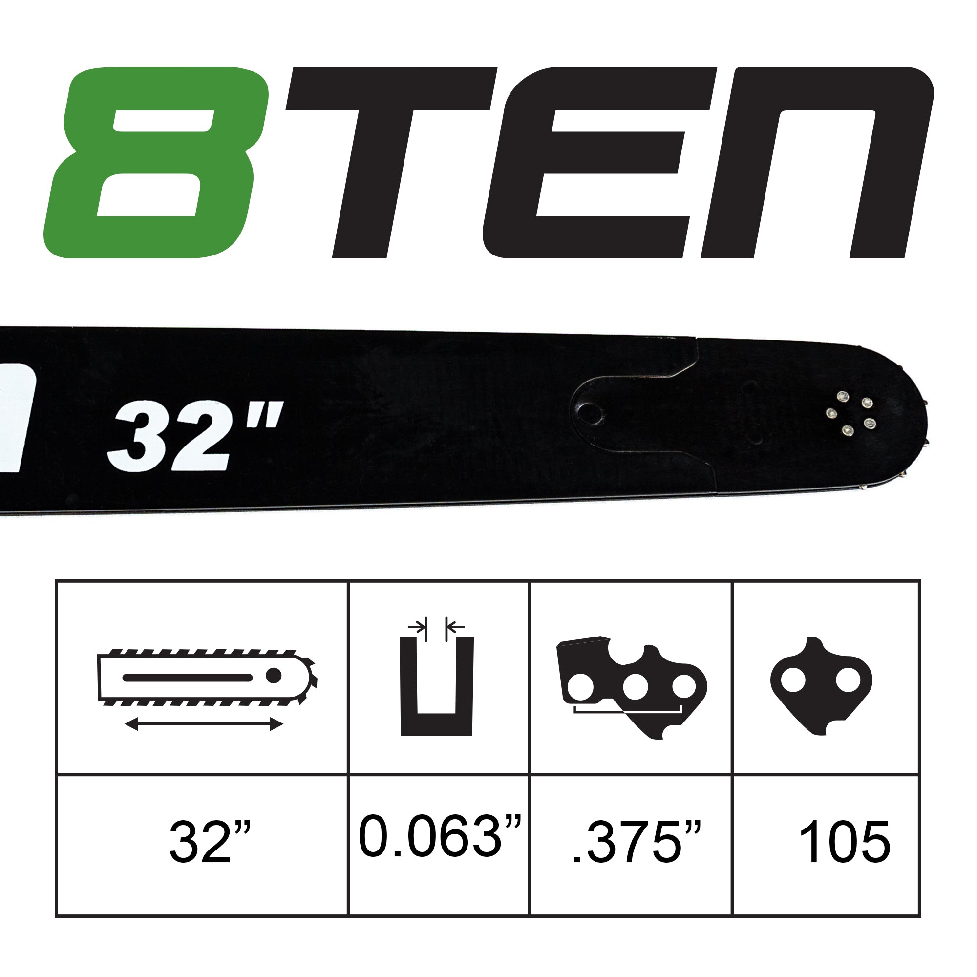 シャルボンcharbon サイズs 30 Inch Chainsaw Guide Bar For 300RNDD025 | 8TEN