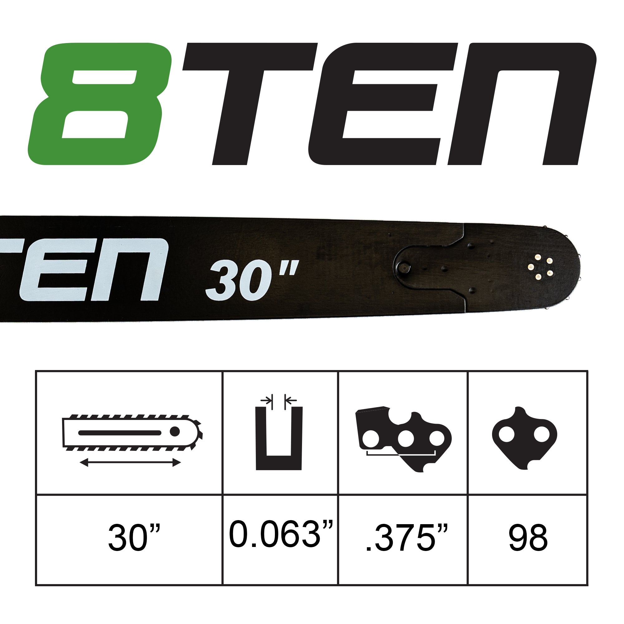 さっちんページ 30 Inch Chainsaw Guide Bar For 303RNDD025 | 8TEN