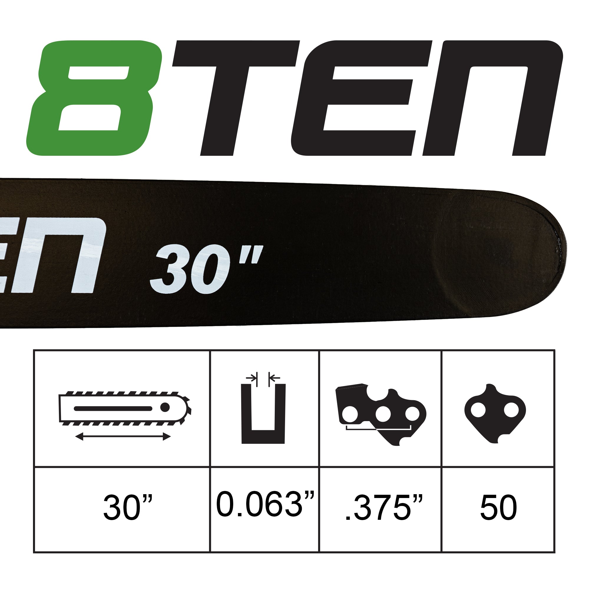 30 Inch Chainsaw Guide Bar For 3003-000-6041 | 8TEN