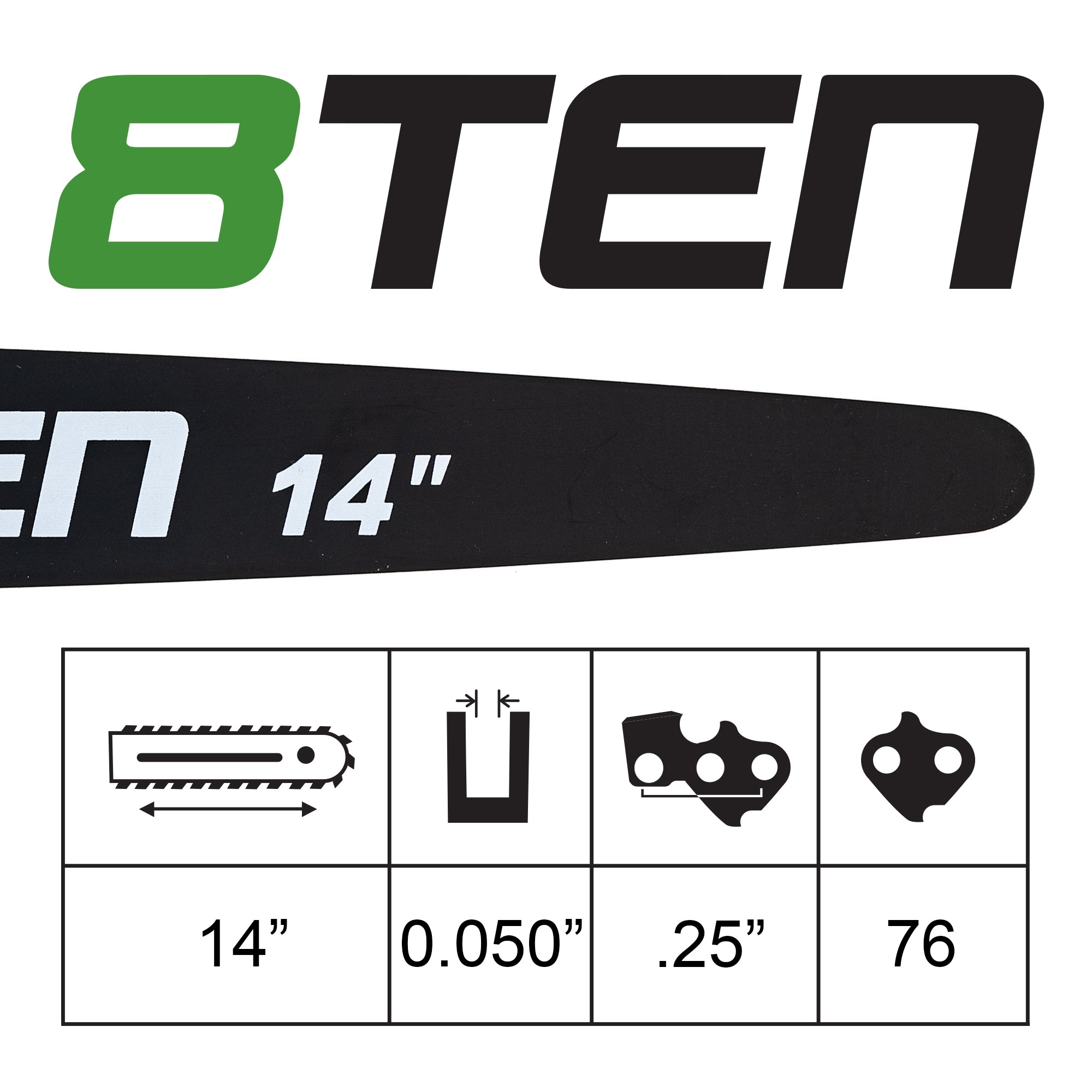 14 Inch Chainsaw Guide Bar For Oregon 535048 | 8TEN
