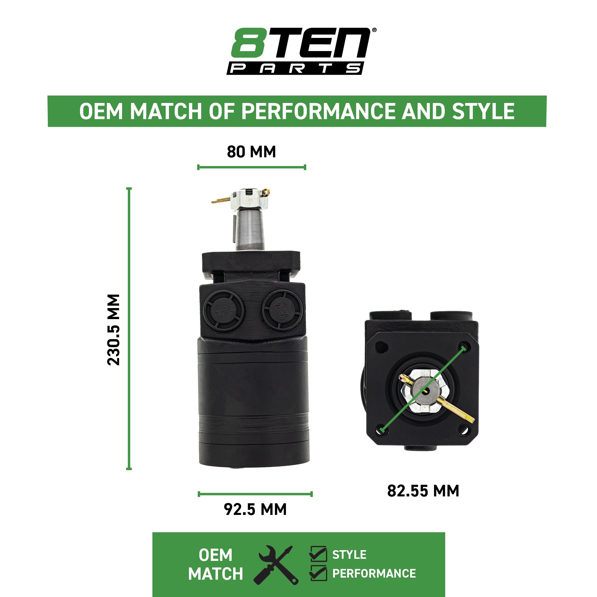 8TEN 519-CHW2225M Hydraulic Wheel Motor for Viking Turf Mid-Size