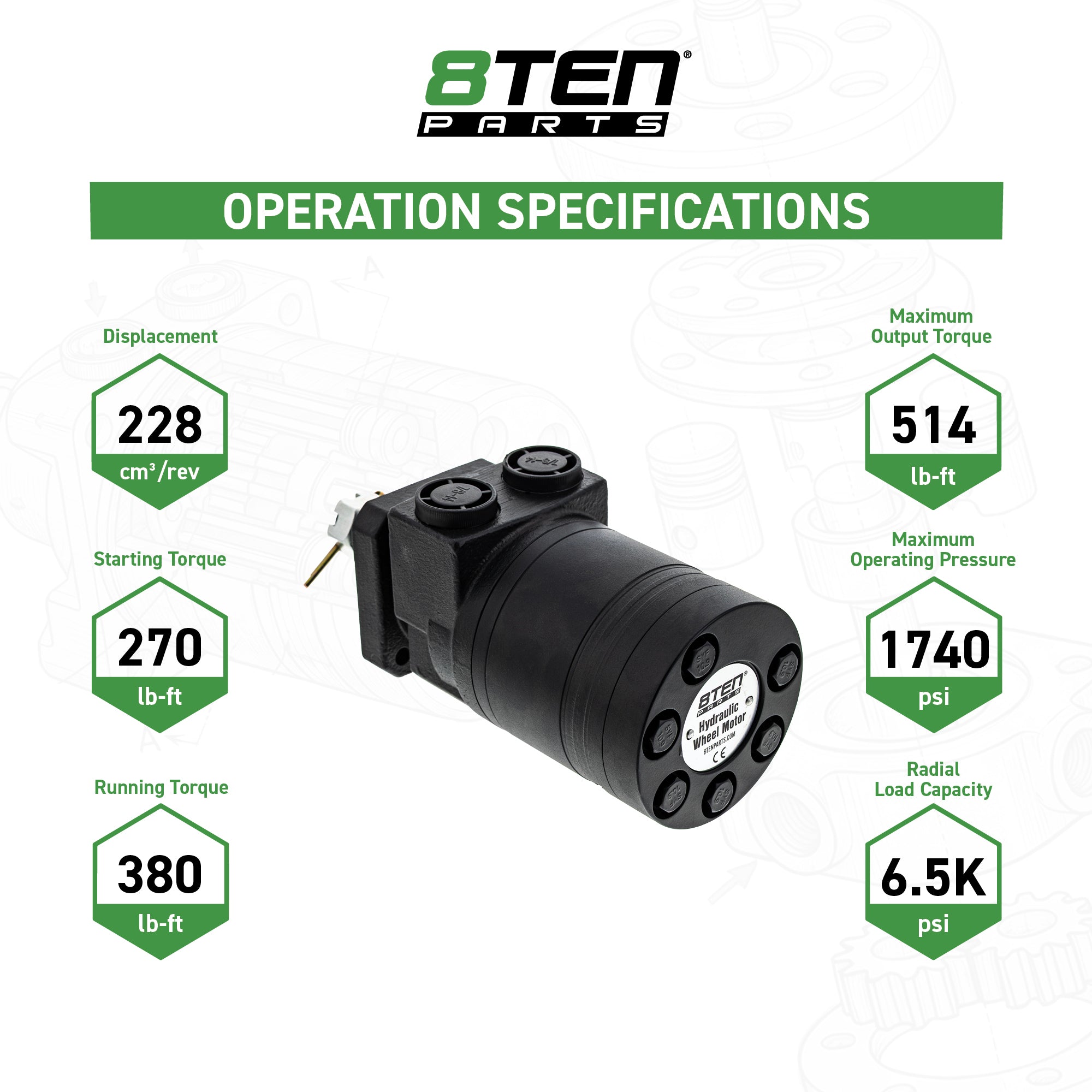 8TEN Hydraulic Wheel Motor 1-603718