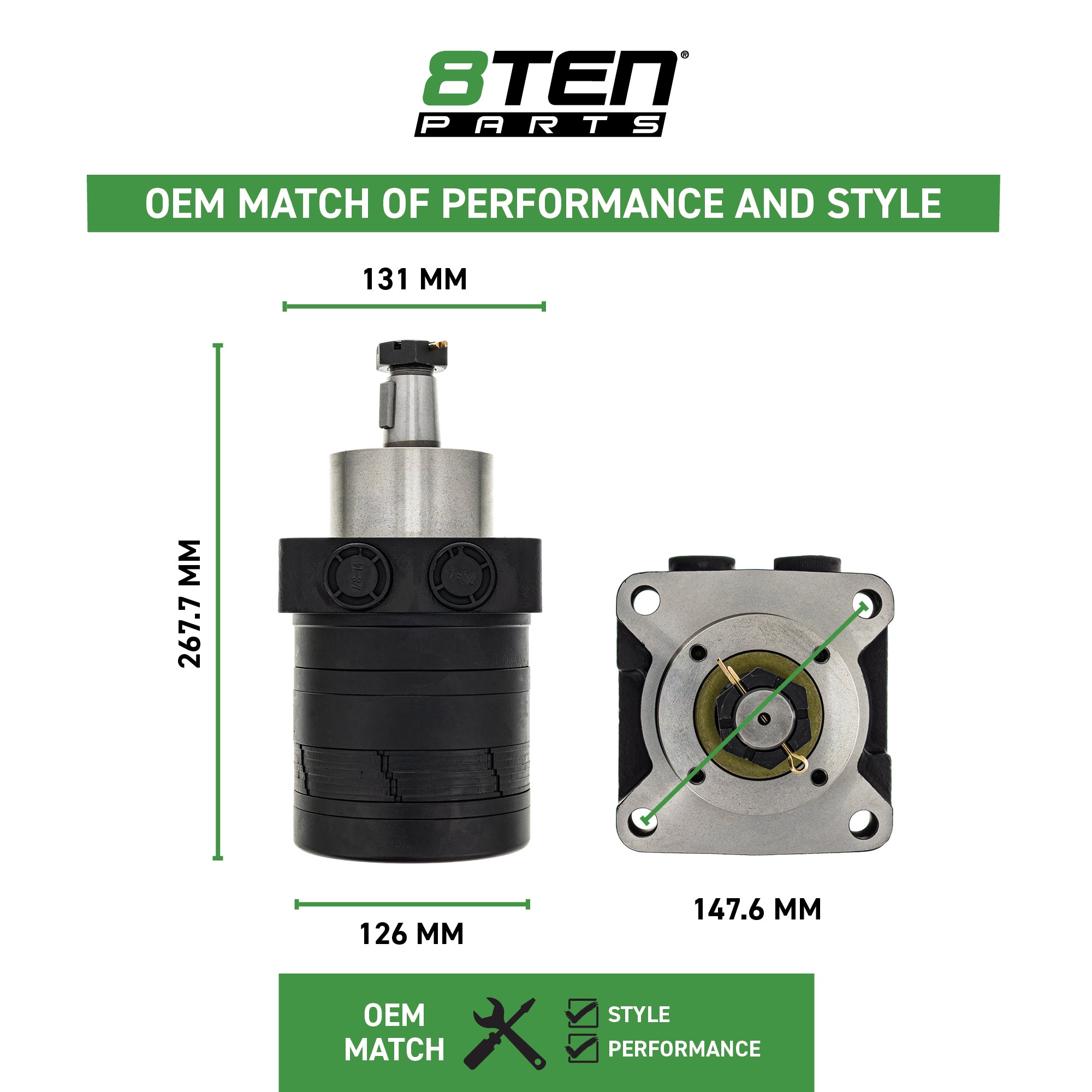 8TEN 519-CHW2226M Hydraulic Wheel Motor for ZT4000 Z-Cat Wildcat