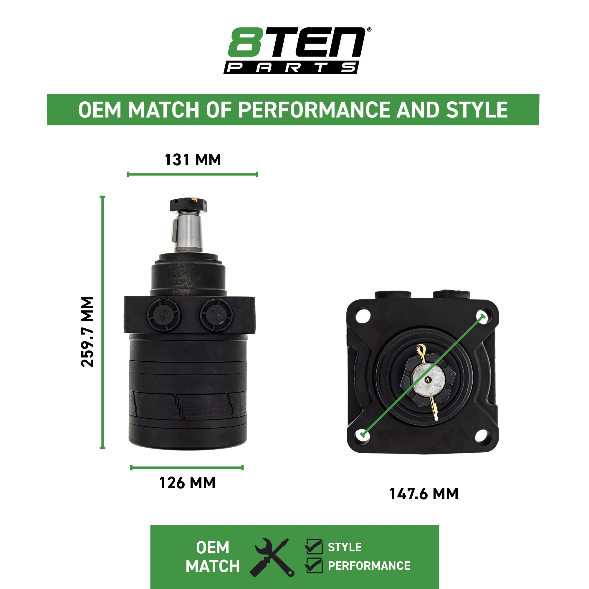 8TEN 519-CHW2228M Hydraulic Wheel Motor for