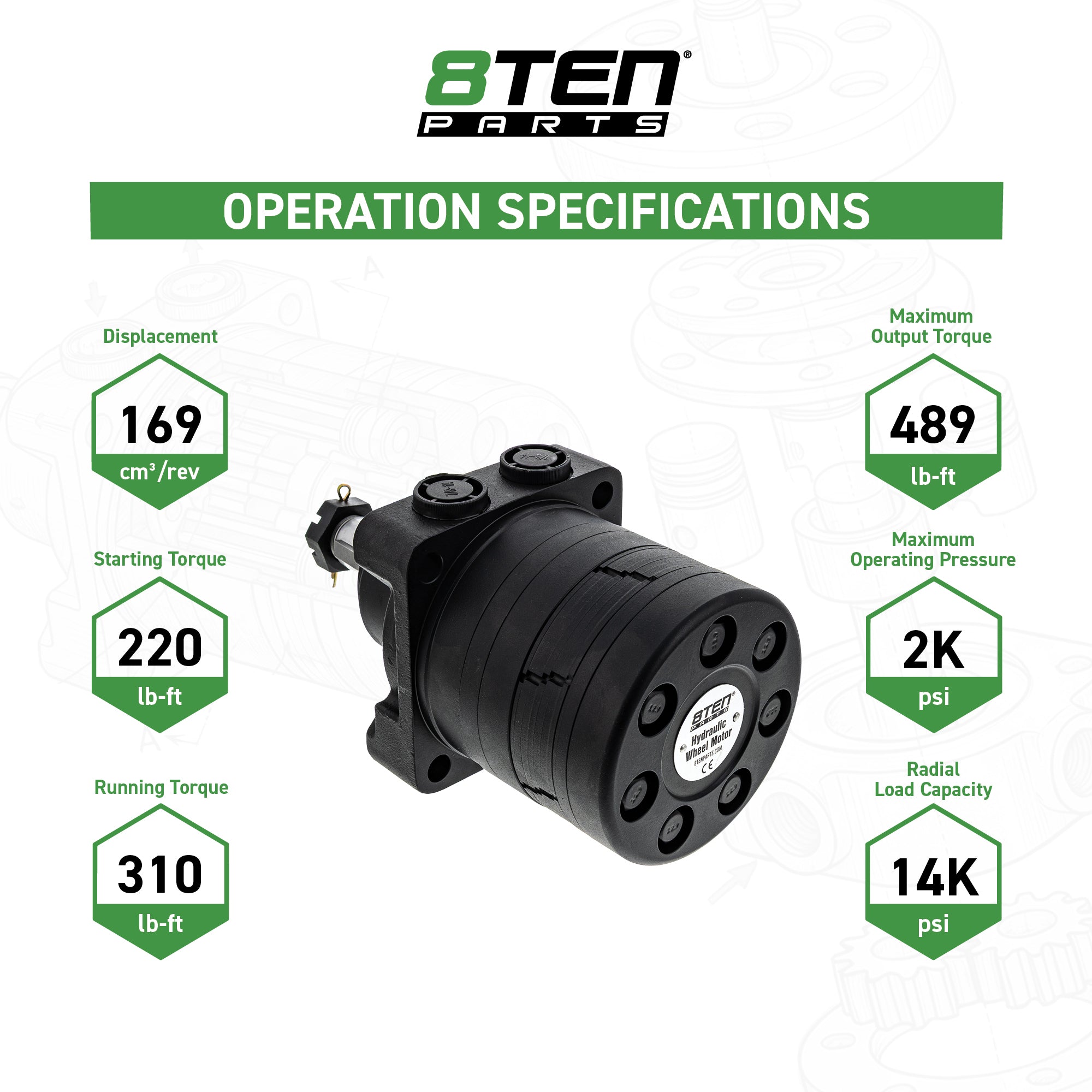 8TEN Hydraulic Wheel Motor 92-9199