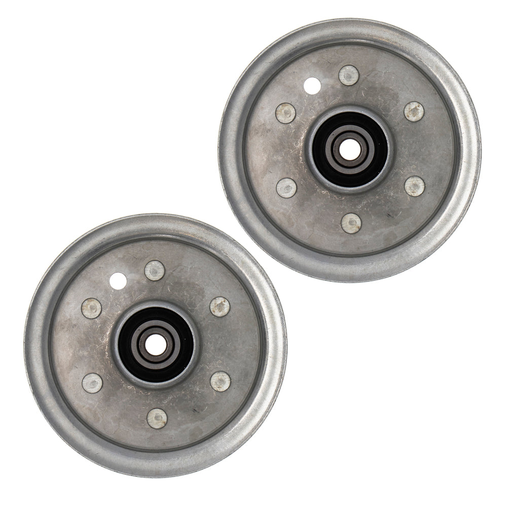 8TEN 810-CID2235L Flat Idler Pulley Set 2-Pack for Stens Snapper