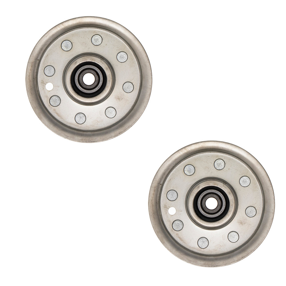 8TEN 810-CID2239L Flat Idler Pulley Set 2-Pack for Stens Oregon MTD