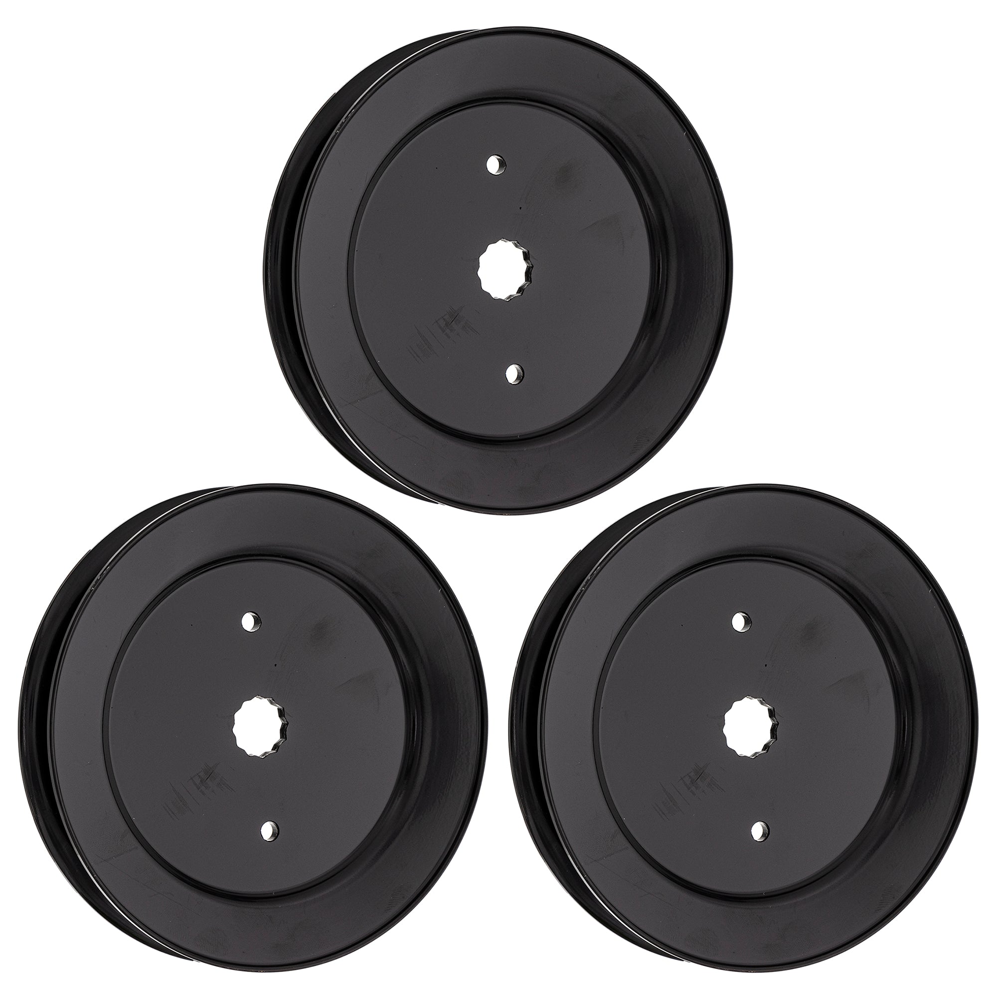 Deck Spindle Pulley Set 3-Pack for Stens Oregon MTD Cub Cadet Troy-Bilt Husqvarna Poulan 8TEN 810-CPL2223Y